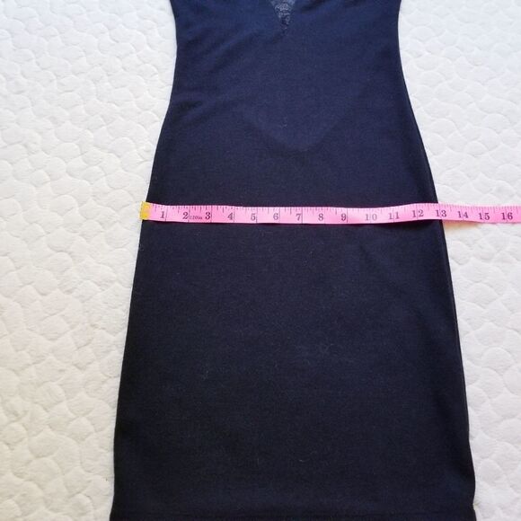 ASOS little black dress lace plunging back neck 2 - Picture 8 of 11